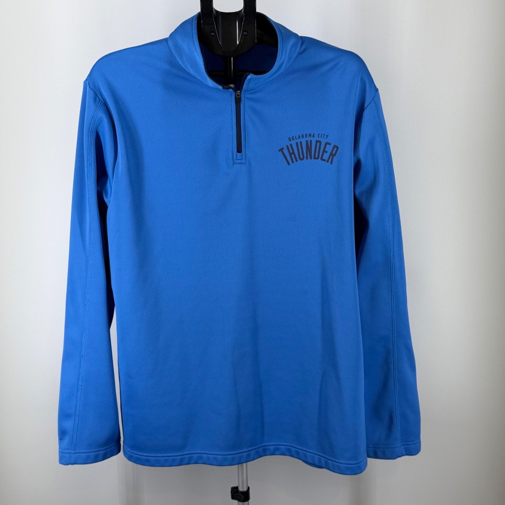NBA Oklahoma City Thunder TX3 Warm Quarter‎ Zip Pullover Blue Mens XL